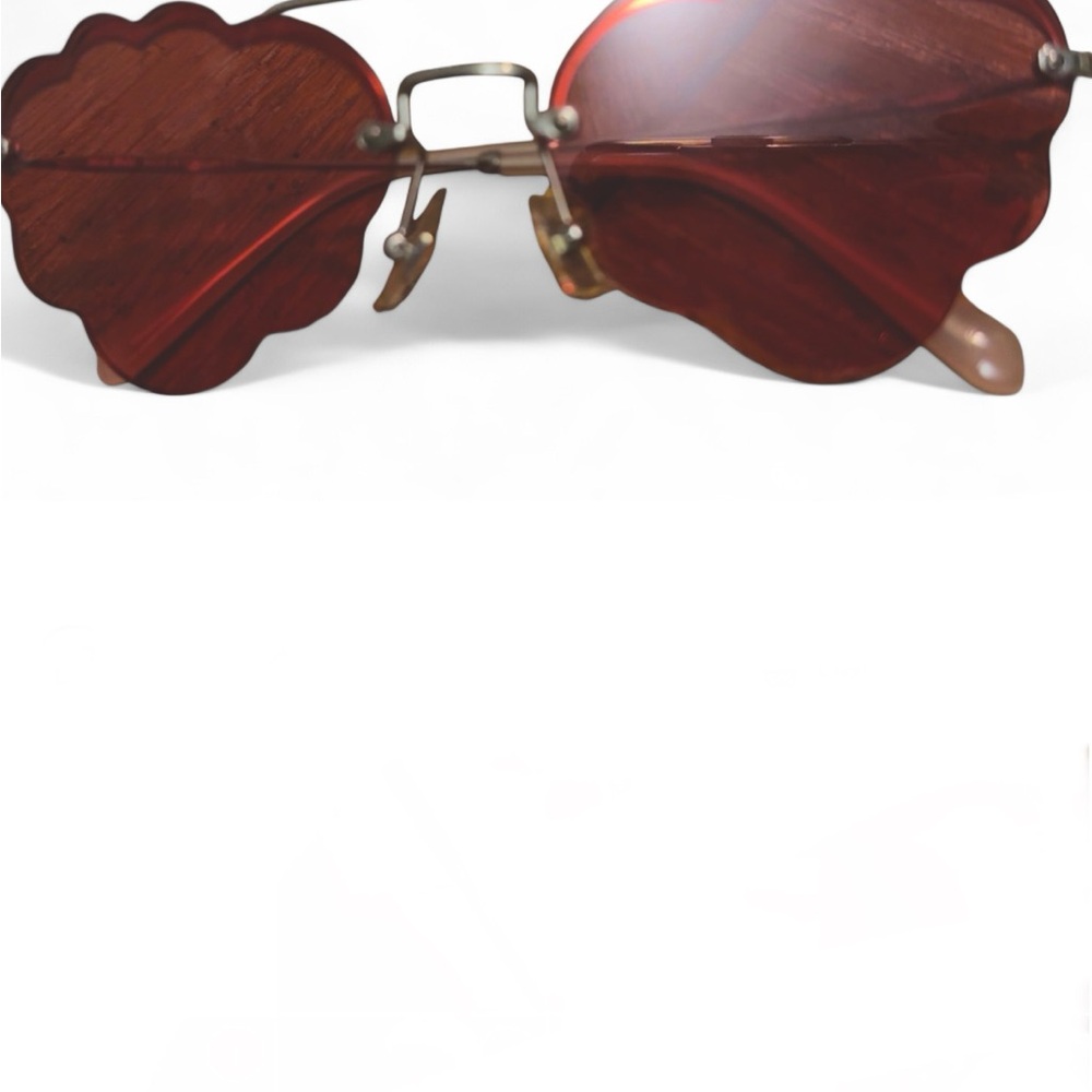 Miu Miu Red Heart-Shaped Sunglasses